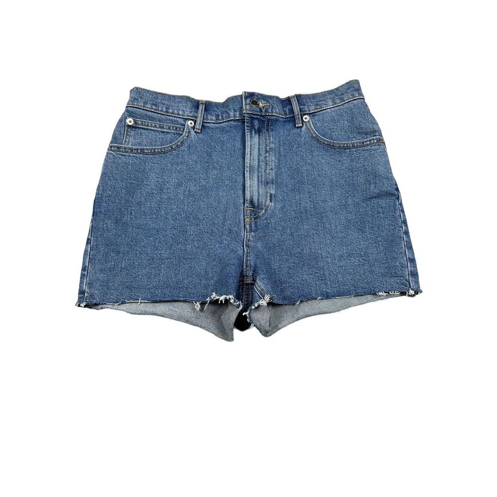 Everlane Blue Jean Shorts High-Waisted Cut-Off
